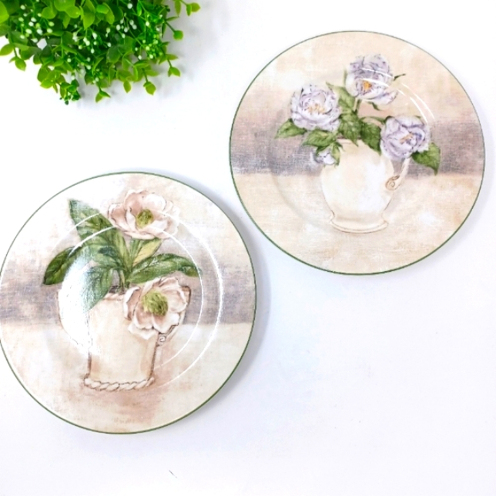 American Atelier At Home Floral Bouquet Pattern Plate